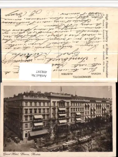 498397,Wien Innere Stadt Grand Hotel Straßenbahn