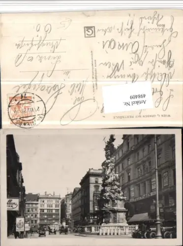 498409,Wien Innere Stadt Graben m. Pestsäule Straßenansicht