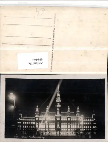 498440,Wien Innere Stadt Rathaus Festbeleuchtung