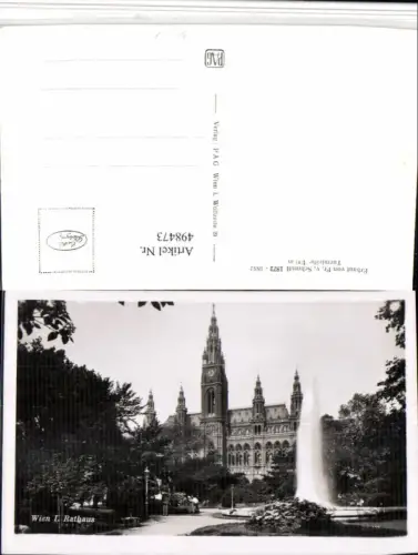 498473,Wien Innere Stadt Rathaus Gebäude Fontäne