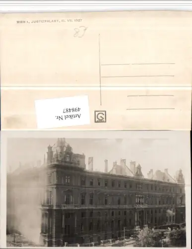 498487,Foto AK Wien Innere Stadt Justizpalast 1927 Brand
