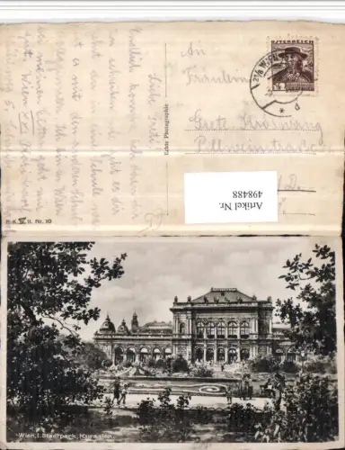 498488,Künstler AK Wien Innere Stadt Stadtpark Kursalon