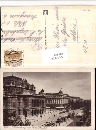 498490,Wien Innere Stadt Kärntnerring m. Hotel Bristol