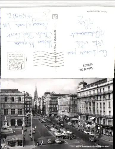 498498,Wien Innere Stadt Kärntnerstraße m. Stephansdom VW-Käfer