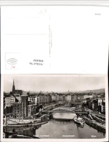 498499,Wien Innere Stadt Donaukanal Franz Josefs-Kai Urania Brücke