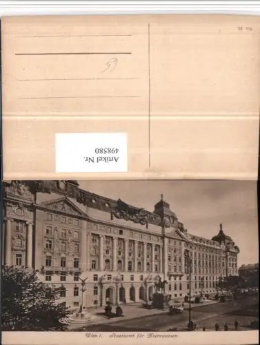 498580,Wien Innere Stadt Staatsamt für Heereswesen Gebäude