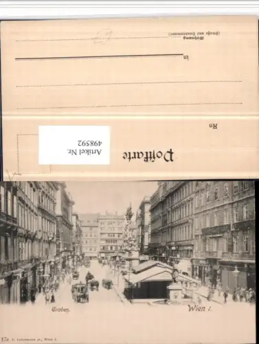 498592,Wien Innere Stadt Graben Straßenansicht Pestsäule