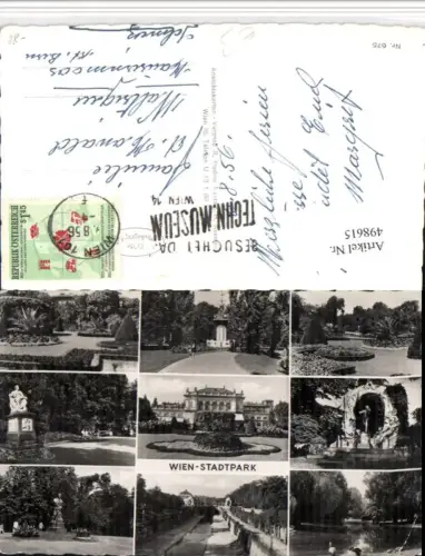 498615,Wien Innere Stadt Stadtpark Kursalon Denkmal Mehrbildkarte