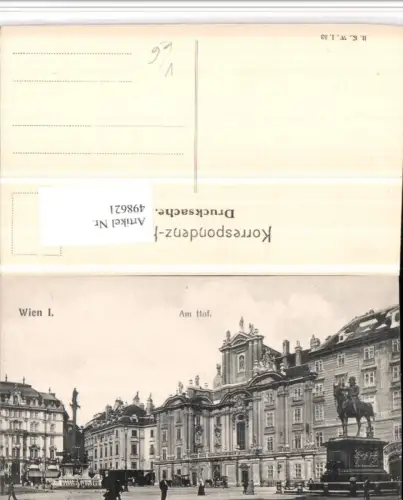 498621,Wien Innere Stadt am Hof Platz Denkmal Statue pub B.K.W.I. 53