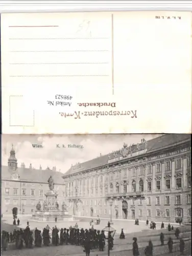 498623,Wien Innere Stadt Hofburg Hof Denkmal pub B.K.W.I. 735
