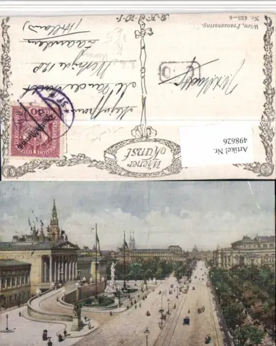 498626,Künstler AK R. Moser Wien Innere Stadt Parlament pub B.K.W.I. 433/6
