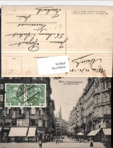 498656,Wien Innere Stadt Rothenturmstraße Straßenansicht m. Stephansturm