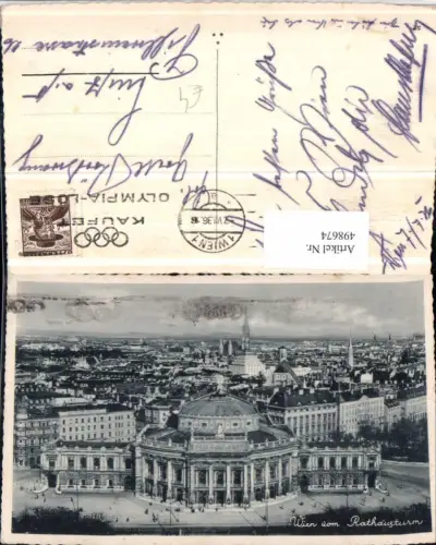 498674,Wien Innere Stadt Teilansicht m. Burgtheater vom Rathausturm