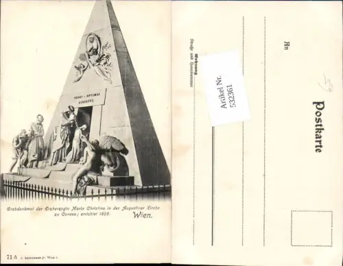 532361,Wien Innere Stadt Augustiner Kirche denkmal Canova pub Ledermann 71A