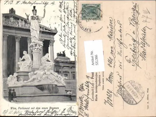 532366,Wien Innere Stadt Parlament Neuer Brunnen Pallas Athene