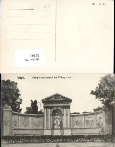 532496,Wien Innere Stadt Grillparzer Denkmal pub B.K.W.I 213