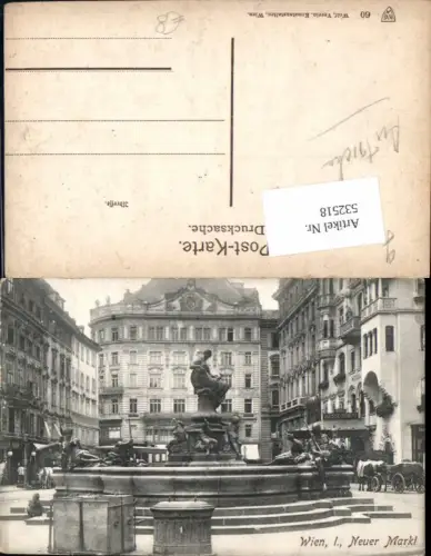 532518,tolle AK Wien Innere Stadt Neuer Markt Graben pub Wolf 60