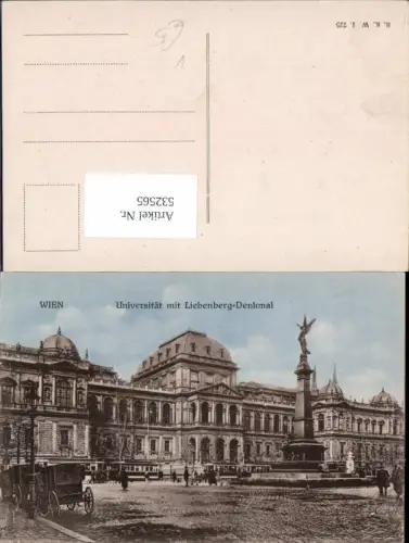 532565,Wien Innere Stadt Universität Liebenberg Denkmal pub B.K.W.I 725