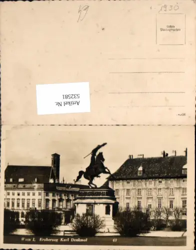 532581,Wien Innere Stadt Erzherzog Karl Denkmal