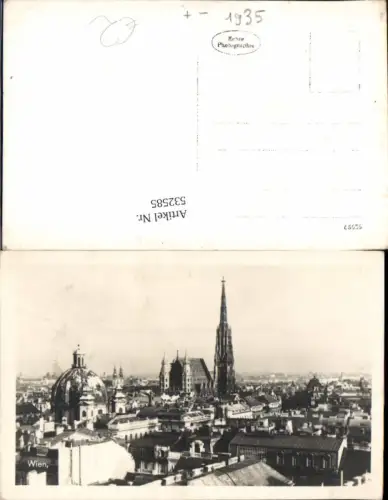 532585,Foto-AK Wien Innere Stadt Totale