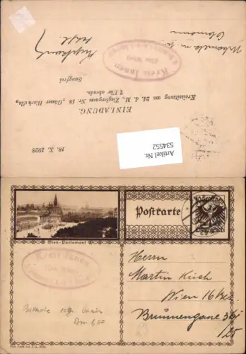 534552,Wien Innere Stadt Parlament Postkarte