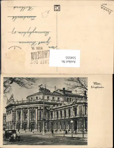 534555,Wien Innere Stadt Burgtheater Theater Auto Oldtimer