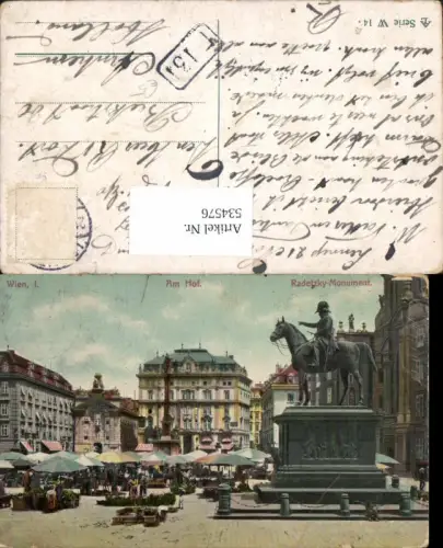 534576,Wien Innere Stadt Partie am Hof Radetzky Monument