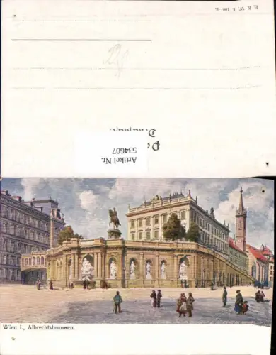 534607,Künstler AK Wien Innere Stadt Albrechtsbrunnen pub B.K.W.I 100-2