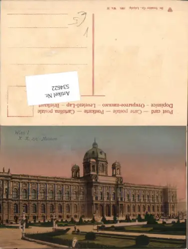 534622,Wien Innere Stadt K.K. Hof Museum pub Dr. Trenkler Wn. 35