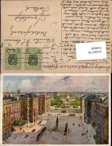 534640,Künstler AK Andreas Ruep Wien Innere Stadt Schwarzenbergplatz
