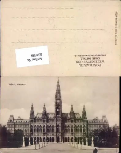 534689,Wien Innere Stadt Rathaus 1910 pub Würthle 4509