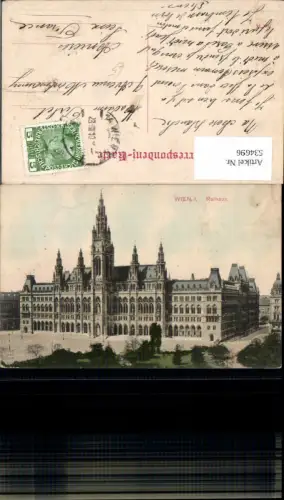 534696,Wien Innere Stadt Rathaus 1910