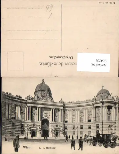 534703,Wien Innere Stadt K.K. Hofburg pub B.K.W.I 43