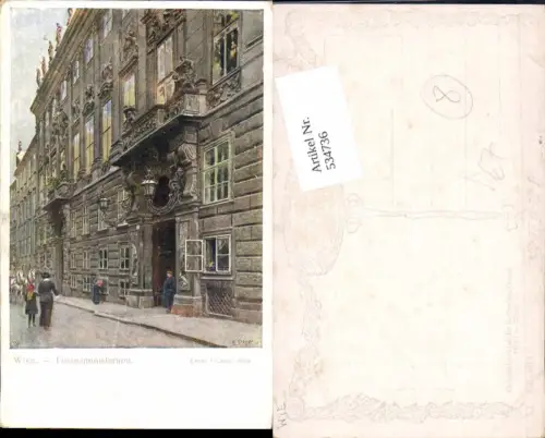534736,Künstler AK Ernst Graner Wien Innere Stadt Finanzministerium pub B.K.W.I 208-6