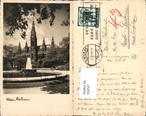534747,Wien Innere Stadt Rathaus Brunnen