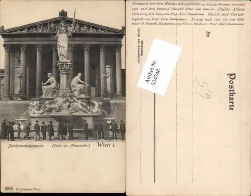 534748,Wien Innere Stadt Parlament Pallas Athene pub Ledermann 6506
