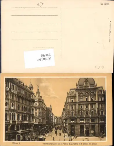534769,Wien Kärntnerstraße Palais Equitable Stock um Eisen pub Ledermann 5426 Ch