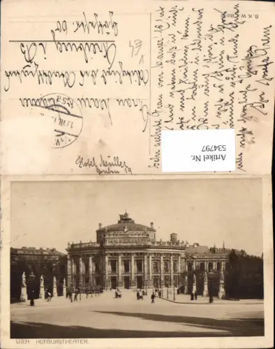 534797,Wien Innere Stadt Hofburgtheater Theater pub B.K.W.I 851-10