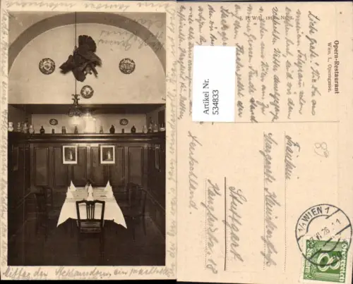 534833,Wien Innere Stadt Opern Restaurant 1925 Operngasse