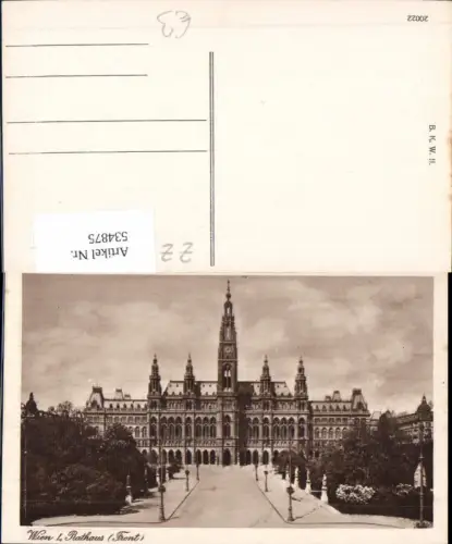 534875,Wien Innere Stadt Rathaus pub B.K.W.I 20022