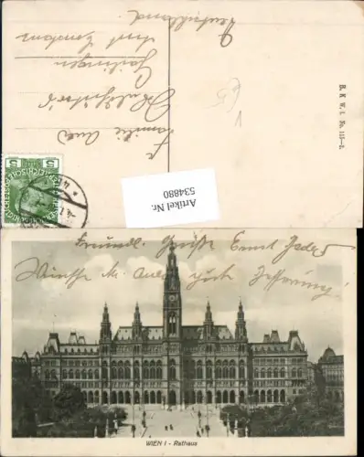 534880,Wien Innere Stadt Rathaus pub B.K.W.I 115-2