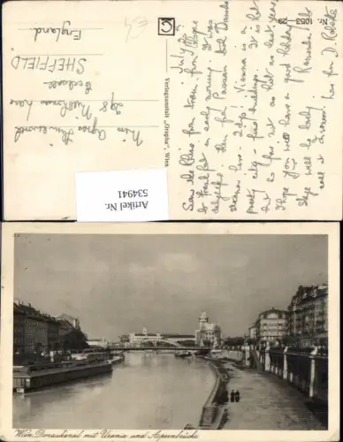 534941,Wien Innere Stadt Donaukanal m. Urania Aspernbrücke