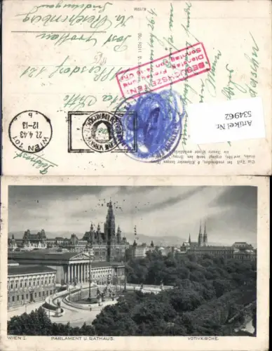 534962,Wien Innere Stadt Parlament Rathaus Feldpost