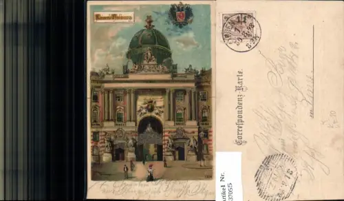 537055,tolle Künstler Litho Rosenberger Wien Hofburg Innere Stadt 1898 pub Stückler 7214