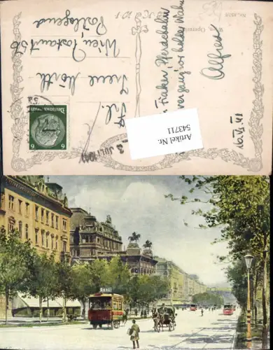 543711,Künstler AK R. Preuss Wien Opernring Tram Odol Reklame pub B.K.W.I 857-8