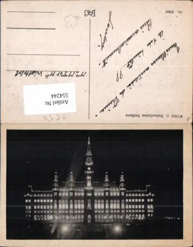 554244,Wien Innere Stadt Rathaus bei Nacht