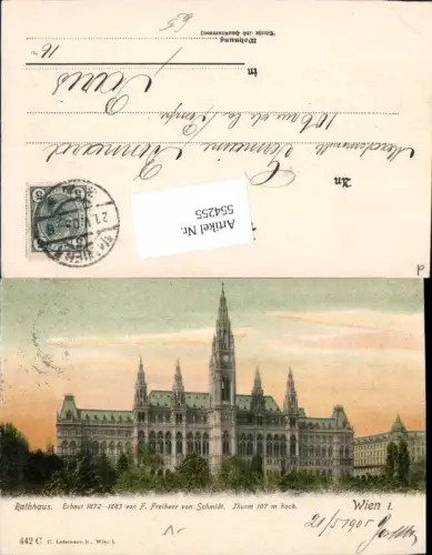 554255,Wien Innere Stadt Rathaus pub Ledermann 442 C
