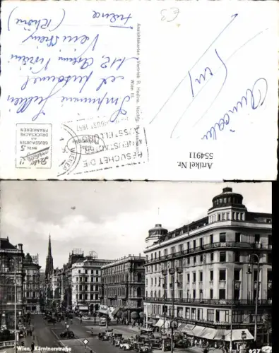 554911,Wien Innere Stadt Kärntnerstraße Oldtimer Auto Bus Nivea Reklame