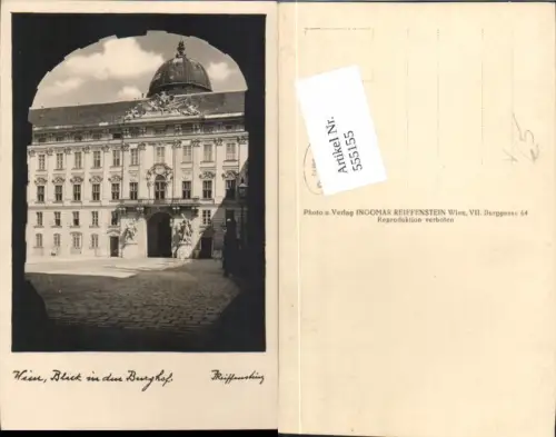 555155,Foto-AK Wien Innere Stadt Blick in den Burghof pub Reiffenstein