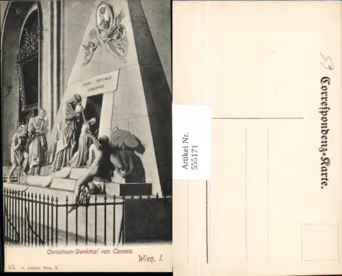 555171,Wien Innere Stadt Christinen Denkmal Canova pub Ledermann 63